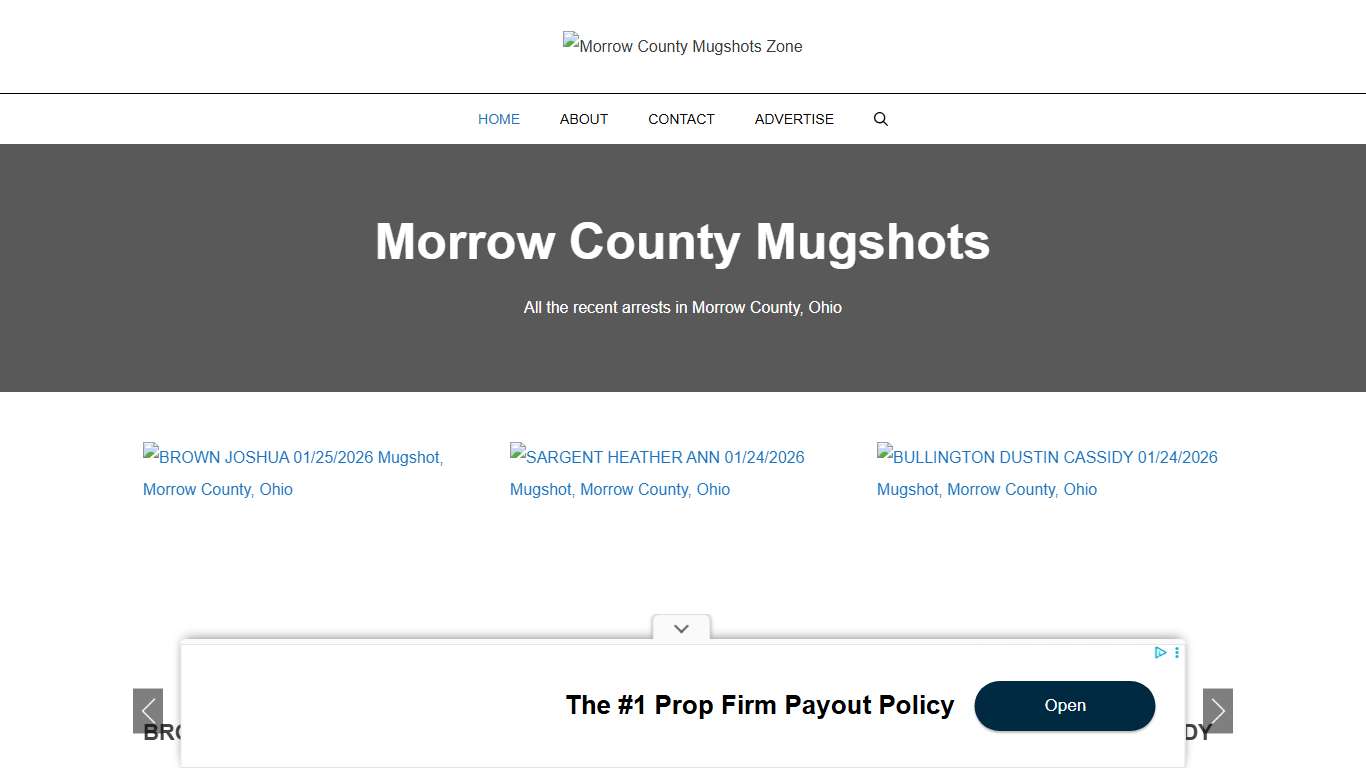 Morrow County Mugshots Zone